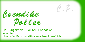 csendike poller business card